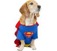 Funidelia | Superman Costumes for dog Man of Steel, Superheroes, DC Comics, Justice League -, accessory fancy dress & props for Halloween, carnival & parties - Size S - Blue