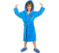 Funidelia | Superman Dressing Gown for boy Man of Steel, Superheroes, DC Comics & Justice League Merchandise - Comfortable lounge wear and accessories for kids - Size 10-12 years - Blue