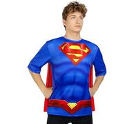 Funidelia | Superman Kit for man Man of Steel, Superheroes, DC Comics, Justice League - Costumes for adults, accessory fancy dress & props for Halloween, carnival & parties - Size S-M - Red
