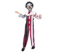 Funidelia Terrifying Clown Premium Costume for Boys, Includes Jumpsuit, Shirt, Ruff and mask with hair, Killer Clown - Outfit for Kids for Parties, Carnival and Halloween - Size 5-6 years