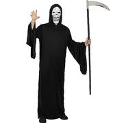 Funidelia | Terrifying Grim Reaper Costume for man Costume for adults accessory fancy dress & props for Halloween, carnival & parties - One Size - Black