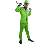 Funidelia | The Riddler Costume for man Superheroes, DC Comics, Villains, Riddler - Costumes for adults, accessory fancy dress & props for Halloween, carnival & parties - Size XL - Green