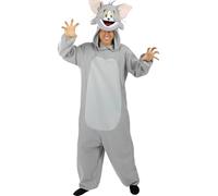 Funidelia | Tom Costume - Tom & Jerry for men & women Cartoons, Cat, Mouse - Costumes for adults, accessory fancy dress & props for Halloween, carnival & parties - Size M-L - Grey/Silver