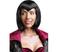 Funidelia | Vampire Black Wig for woman Halloween, Horror, Dracula - Accessories for adults, fancy dress costumes & props for Halloween, carnival & parties - Black