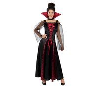 Funidelia Vampire Costume for Women with Scary Collar Included, Terrifying Dracula Fancy dress for Adults, Carnival, Halloween and Party Costumes - Size S