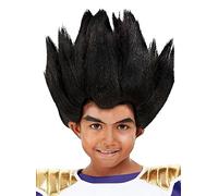 Funidelia | Vegeta Wig Dragon Ball for boy Manga, Saiyan, Cartoons - Accessories for kids, costume accessories - Black