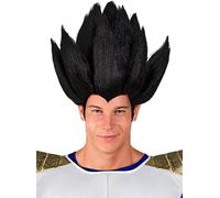 Funidelia | Vegeta Wig Dragon Ball for man Manga, Saiyan, Cartoons - Accessories for adults, costume accessories - Black