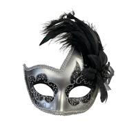 Funidelia Venetian mask with feathers for woman. Costume accessories for adults