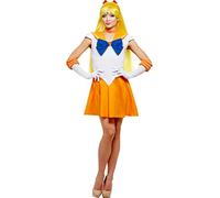 Funidelia | Venus Costume - Sailor Moon for woman Anime, Cosplay, Cartoons - Costumes for adults, accessory fancy dress & props for Halloween, carnival & parties - Size XL - Orange