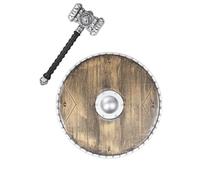 Funidelia | Viking Accessory Kit for man Nordic, Valkyrie, Barbarian, Vikings - Accessories for adults, costume accessories - Brown