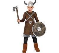 Funidelia | Viking Costume for boy Nordic, Valkyrie, Barbarian, Vikings - Costume for kids accessory fancy dress & props for Halloween, carnival & parties - Size 10-12 years - Brown