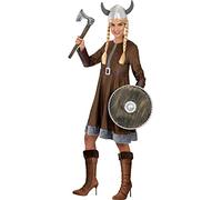 Funidelia | Viking Costume for woman Nordic, Valkyrie, Barbarian, Vikings - Costume for adults accessory fancy dress & props for Halloween, carnival & parties - Size XS - Brown