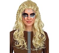 Funidelia | Viking Wig for woman Nordic, Valkyrie, Barbarian, Vikings - Accessories for adults, costume accessories - Brown