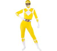 Funidelia Yellow Power Ranger second skin costume for woman, Official License, Size M Films & Series, Superheroes - Fancy dress for adults for parties, Carnival and Halloween