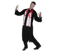 Funidelia Zombie Priest Costume for Men, Includes tunic and stole, Living Dead - Costume for adults for parties, Carnival and Halloween - Size S