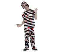 Funidelia Zombie Prisoner Costume for Boys, Includes Pants, T-shirt and Cap, Size 3-4 Years, Undead - Costume for Kids for Parties, Carnival and Halloween
