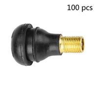 Funien 100 Pcs Car Motorcycle Universal Replacement for Snap in Tubeless Tire Valve Stem, TR412 TR413 TR414, High Temperature, Good Sealing Performance, Sunscreen, Fit for for Car, (TR412)
