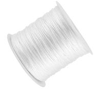 Funien 100M X 0.8mm Nylon Cord White, Sturdy Knotting String for Jewelry Making, Macrame, Micro-Macrame, Beading with Chinese Knot Cord for Tassels, Wrapping Rings