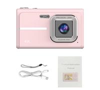 Funien 1080P AF Auto-Focus Lightweight Youth and Beginners Camera, 26 Filters, 700mAh Battery, 2.4 Inch IPS Screen, Easy Sharing, Night Fill Light, Tripod Hole, IPS Screen Digita (Pinkish)