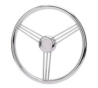 Funien 15.5 Inch Stainless Steel Boat Steering Wheel with 9 Spoke Design for Precise Navigation and Comfortable Sailing Experience for Boats Yachts Ships Pontoon Boats