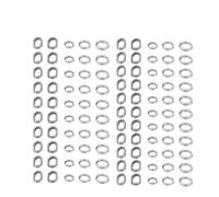 Funien 200pcs Stainless Steel Double Split Ring Fishing Tackle Accessories, 5 Shapes 40 Each, Silvery, 4.5mm, 5mm, 5., 7mm, 8mm, High Tensile Strength, Angled Cut Off, Reduced