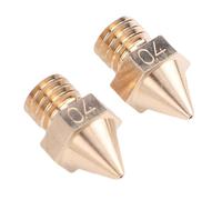 Funien 2Pcs 3D Printer Brass Nozzle 0.4mm M6x13.8mm Hot End Nozzle Replacement for N Series Pro2 Pro3 E2, Smooth Inner Wall, Fast Heat Transfer, Reduced Clogs
