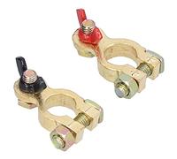 Funien 2pcs Copper Battery Connector, Positive Negative Top Post Universal Terminal Clamps for Car, with Excellent Electrical Conductivity, Manufactured to Meet Standard