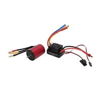 Funien 3650 Brushless Motor, 60A Waterproof ESC Combo with Low Voltage Protection, High Speed Performance for 1/10 RC Car, for Competition in Various Conditions
