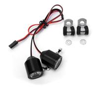 Funien 3W Spotlights Searchlights Spare Part Replacement Accessory High Brightness Aluminum Alloy LED Light for RC Car Model (Black)