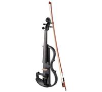 Funien 4/4 Violin Full Size Set Professional Silent Electric Violin for Beginners Students School Learners Electric Violin with Hard Case Headphones Connecting Cables Violin Kit