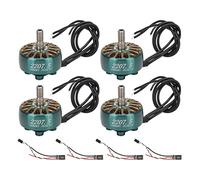 Funien 4 Sets Brushless Motor Kit 5mm Shaft Electronic Speed Controller 35A 45A Peak 2-6S Lipo CNC Aluminum Alloy High Temperature Resistant for 5in 6in Racing Drone (2550KV)