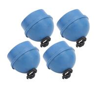 Funien 4pcs Cue Chalk Holder, Rubber Billiard Pool Chalk Holders with Cord Accessory, Keep Chalk in Place for Handy Use and Hang on Bag or Object, Wonderful Tool for Billiards (Blue)