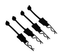 Funien 4Pcs RC Car Body Clips Pins Replacement, Sturdy Car Shell Latch Clip, Ideal Remote Control Car Accessories with Iron + Plastic, Suitable for Arrma Axial SCX10, D90, Redcat GEN8 (Black)