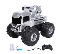 Funien 4WD RC Car, 2.4G RC Car, Drifting Remote Control Truck for Water and Land with LED Lights, 360° Rotation Wheelie, Shoots Water Streams with 2.4G Transmitter (Silver)