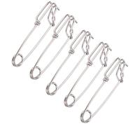 Funien 5PCS Stainless Steel Long Line Clips Snap Swivels Fishing Connectors Quick Change Pin with Polished Smooth Surface for Freshwater Saltwater Surf Ocean Fishing (2.0 * 80MM)