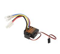 Funien 60A RC Brushed ESC with Multiple Protection Features for 1/10 RC Cars and Boats, Compact Lightweight Design, Enhanced Durability (Gold)