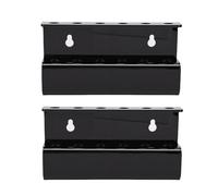 Funien Acrylic Dart Holder [Brand] Wall Mounted Dart Stand Storage Rack Display Stand 2 Pack Holds 6 Each Matte Finish with Tip Protection for Home Game Room (Black)