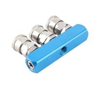 Funien Air Compressor Quick Connector Aluminum Alloy C Type Fast Coupler SML 3 Push in Air Manifold Fitting for Pneumatic Tools Multi Line Gas Pipeline Use