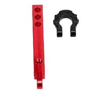 Funien Alloy Metal RC Trailer Hitch Tow Hook for 1/8 1/10 RC Crawler, Durable Material, Easy Assembly for Fans (Black buckle)