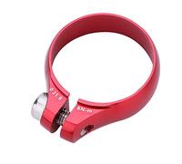 Funien Aluminium Alloy Bike Clamp, Two Colors Bicycle Bolt Clamp 31.8mm for 27.2 Seatpost Super Light, Convenient Design, Simple Installation, 6061 Aluminum Alloy (Red)