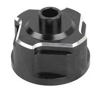 Funien Aluminum Alloy RC Car Diff Housing Lightweight High Hardness Replacement Part for SLEDG 1/8 4WD (Black)