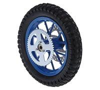 Funien AntiSkid AntiSlip AntiSliding 12.5x2.75in Mini Rear Wheel Rubber Steel Alloy, Easy to Install, Save Time, Replace the Original Car, For 2 Stroke Mini Dirt Bike, Made of (B (blue))