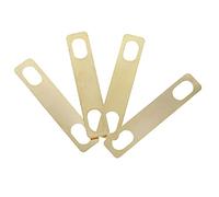 Funien Brass Guitar Neck Shim Set, Musical Instrument Accessories, 3 Thickness Options for Height Adjustment, Small Size Easy Installation and Removal, Exquisite Workmanship, Strong (Gold)