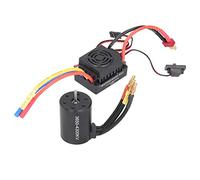 Funien Brushless Motor RC Motor RC Brushless Remote Control 4300KV 60A ESC Set Waterproof Sensorless 5.8V 3A BEC with Low Voltage Cut Off Protection for 1/10 Car
