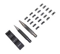Funien Chainsaw Breaker Set Chain Riveting Tool Chain Repair Tool Portable Spinner Punch Kit 10 Link Repair Preset Straps with 3/8 Inch Base for 1/4 3/8 LP /