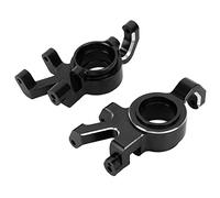 Funien CNC Aluminum Alloy RC Front Steering Block Precision Front Hubs Steering Blocks for 1/5 RC Car, Easy Installation and Lifelike Appearance, Ideal for Enthusiasts (Black)
