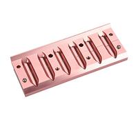 Funien DIY Aluminum Alloy Lipstick Mold High Gloss Lip Balm Maker Tool for Professional Make-up Artists (6 Hole)