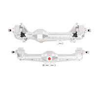 Funien Durable Aluminum Alloy Front Rear Portal Axle Assembly for 1/10 RC Crawler, Wide Steering Angle Adaptation, Suitable for Off-Road Adventures