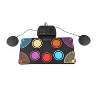 Funien Electronic Drum Set with Speaker Hand Roll Drum Set 9 Pads Supports Various Audio Input 7 Drum Styles 10 Accompaniment 10 Demo Songs Silicone Practice Pad Drum Kit with
