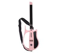 Funien Foldable Stringless Smart Guitar, Portable Travel Backing Electric Guitar with Real-time Chord Tracking, APP Connectivity and Intelligent Tuner, Pink, for Outdoor Performa